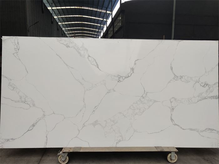 Calacatta tuscany quartz polished slab