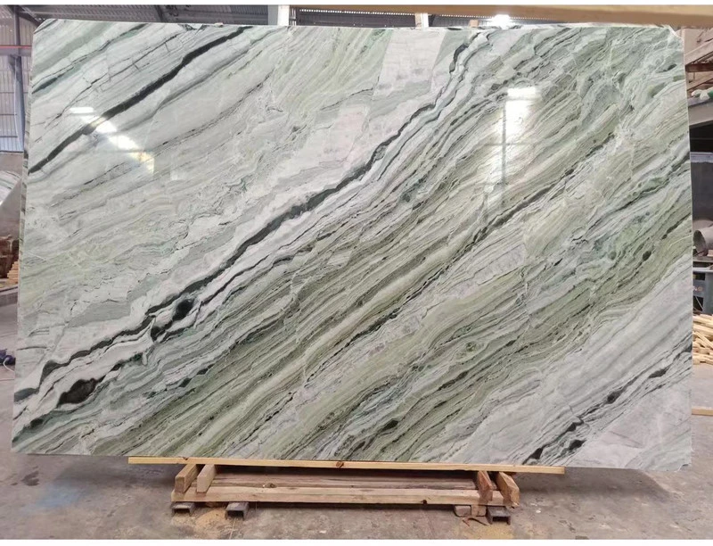 green marble table slab