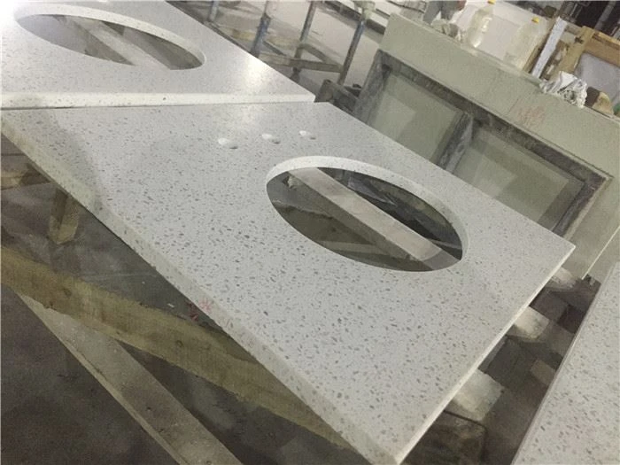 quartz countertops white sparkle vanity top