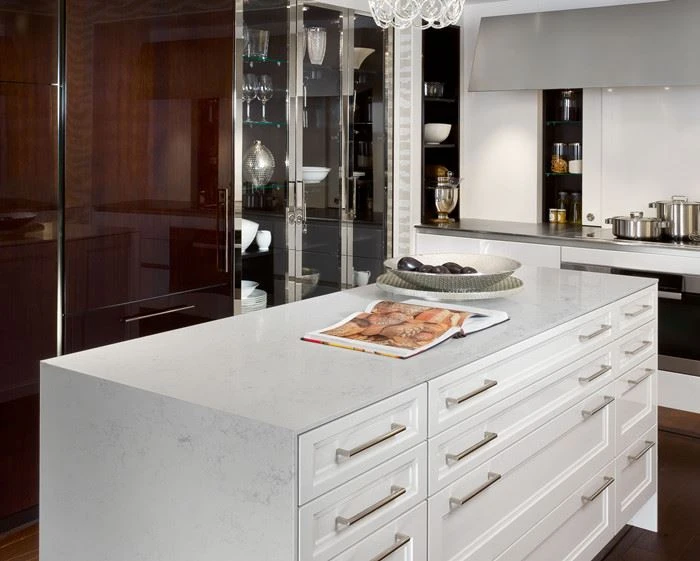 white lace quartz countertop for bathroom