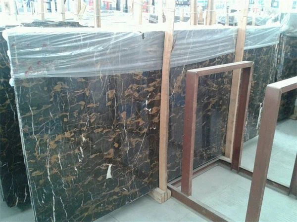 black marble with gold veins  Afghan Portoro
