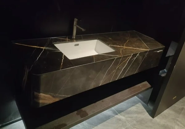 Black Marble with Gold Veins Countertop