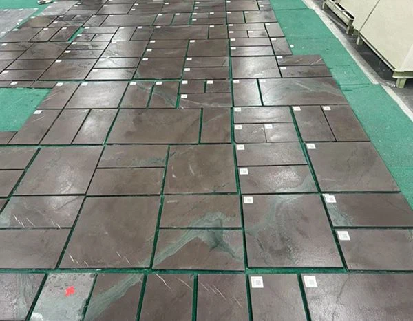 Marbre vert et violet