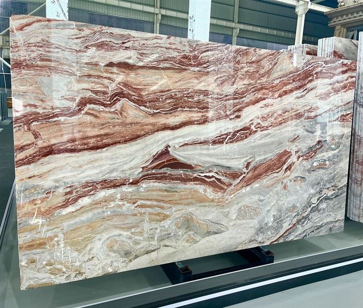 Monica Red Marble slabs