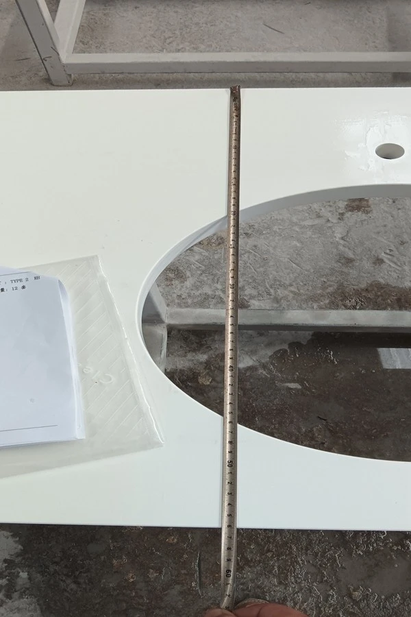 quartz pure white countertops inspection