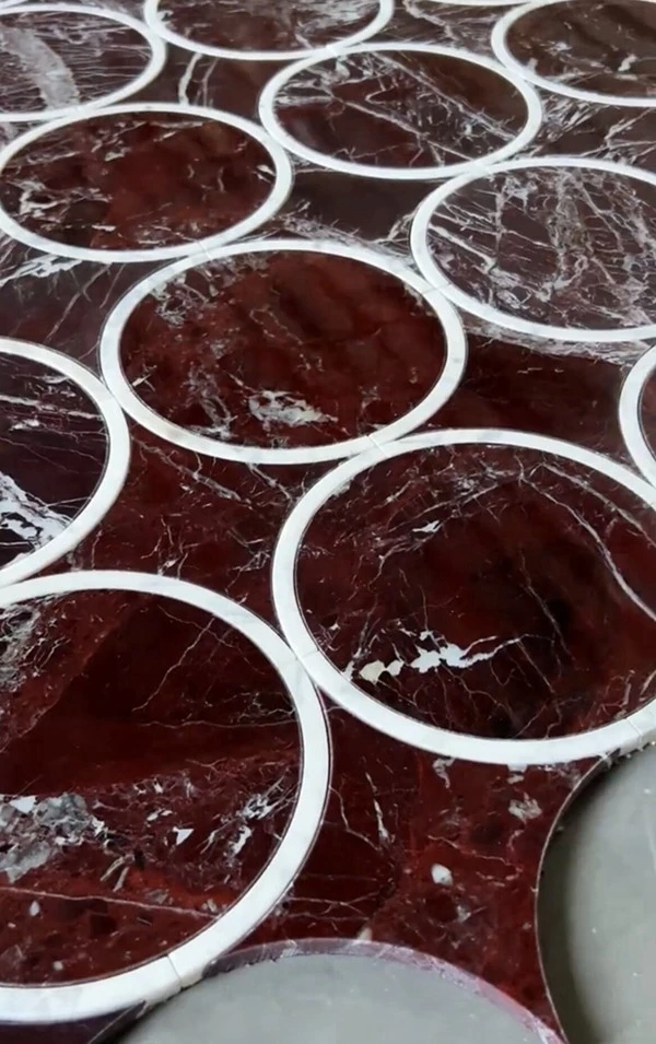 Rosso Levanto marble tile
