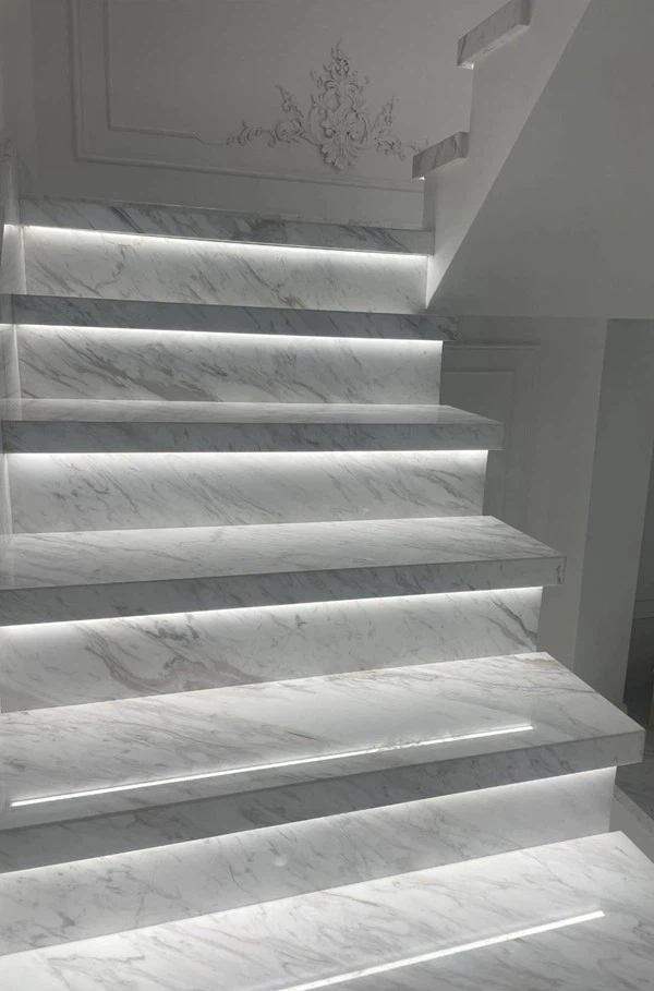 White Marble Stairs